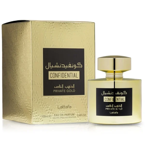Lattafa Confidential Private Gold, apă de parfum, 100 ml